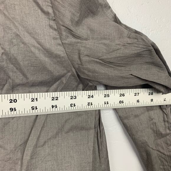 Garnet Hill Tunic Top Womens Extra Large Gray 3/4 Sleeve V Neck 100% Cotton - Picture 4 of 7